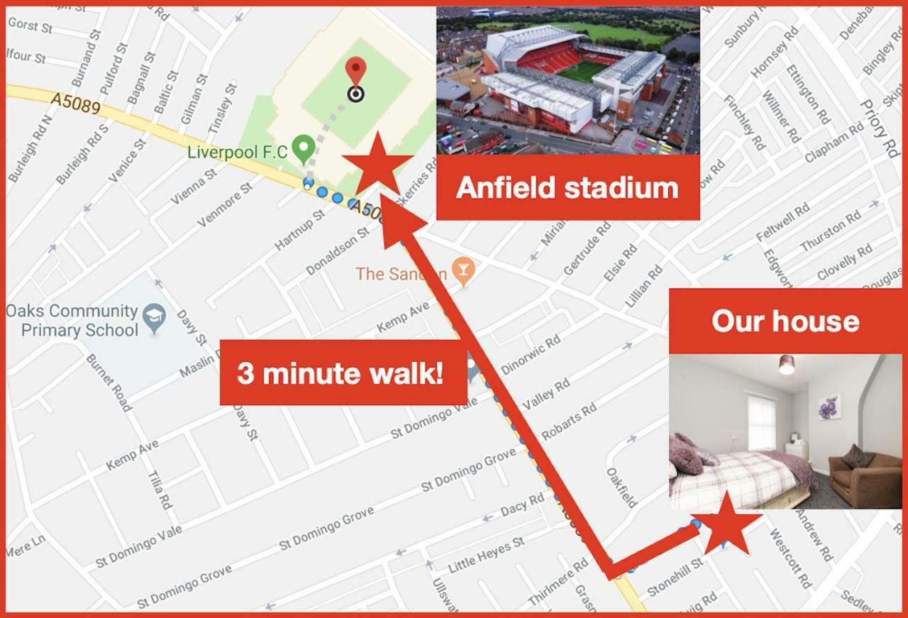 Cosy Anfield Guesthouse - Free Parking Ливърпул Екстериор снимка